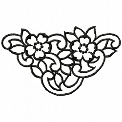 Flowers And Tree Embroidery Design 5